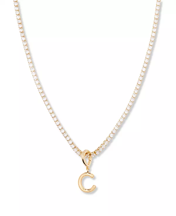 Позолоченное мини-колье-теннисная цепочка с инициалами Изабеллы Brook & York, gold-c