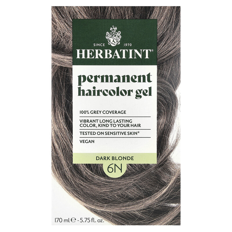 Herbatint, Стойкая гель-краска для волос, 6N, темный блондин, 135 мл (4,56 жидкой унции)
Herbatint, Стойкая гель-краска для волос, 6N, темный блондин, 135 мл (4,56 жидкой унции)