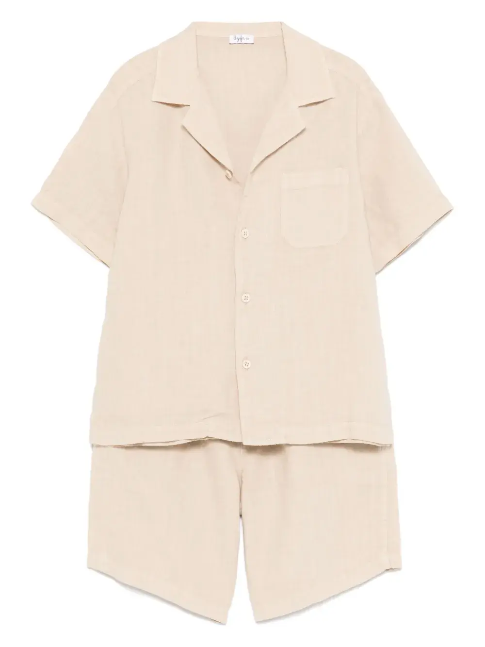 Льняной комплект из рубашки и шортов Il Gufo, нейтральный
Льняной комплект из рубашки и шортов Il Gufo, нейтральный