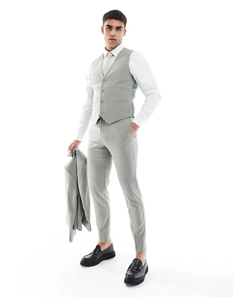 Узкие брюки ASOS DESIGN светло-зеленого цвета
Узкие брюки ASOS DESIGN светло-зеленого цвета