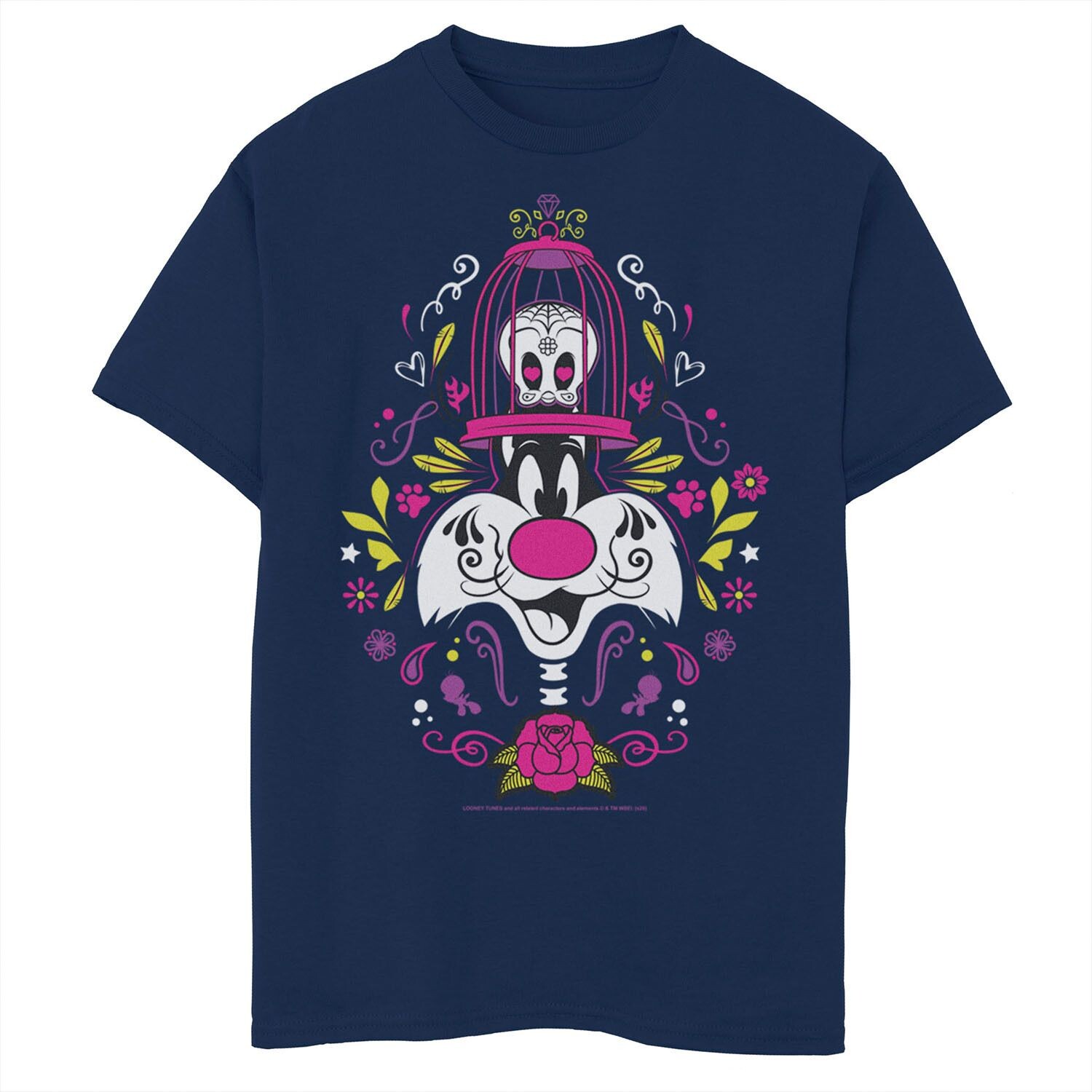 Футболка с изображением сахарного черепа «Хэллоуин» и «Сильвестр и Твити» для мальчиков 8–20 лет Licensed Character
Футболка с изображением сахарного черепа «Хэллоуин» и «Сильвестр и Твити» для мальчиков 8–20 лет Licensed Character