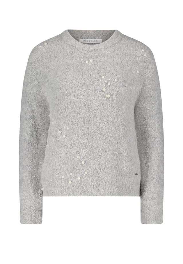 Вязаный свитер с жемчугом Betty & Co, серебряный
Вязаный свитер с жемчугом Betty & Co, серебряный