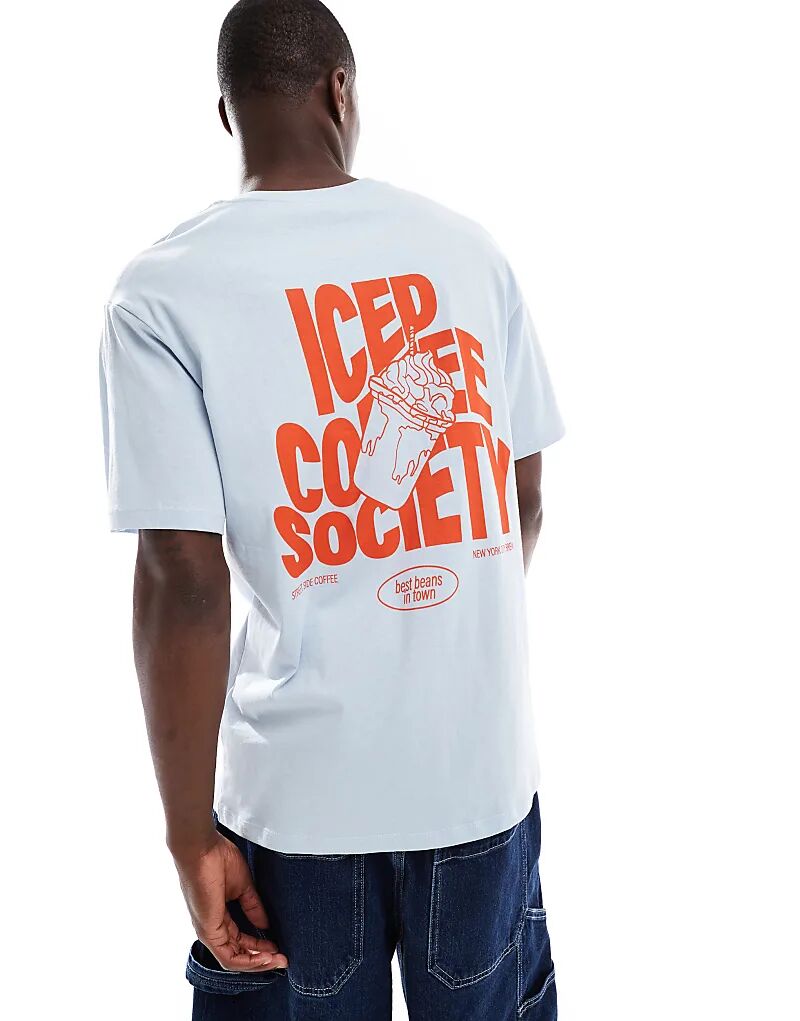 Футболка Jack & Jones свободного кроя с принтом «холодный кофе» на спине синего цвета
Футболка Jack & Jones свободного кроя с принтом «холодный кофе» на спине синего цвета