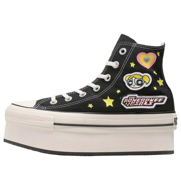 Кроссовки chuck taylor all star chunkyline hi 'the powerpuff girls black' Converse, черный 
Кроссовки chuck taylor all star chunkyline hi 'the powerpuff girls black' Converse, черный