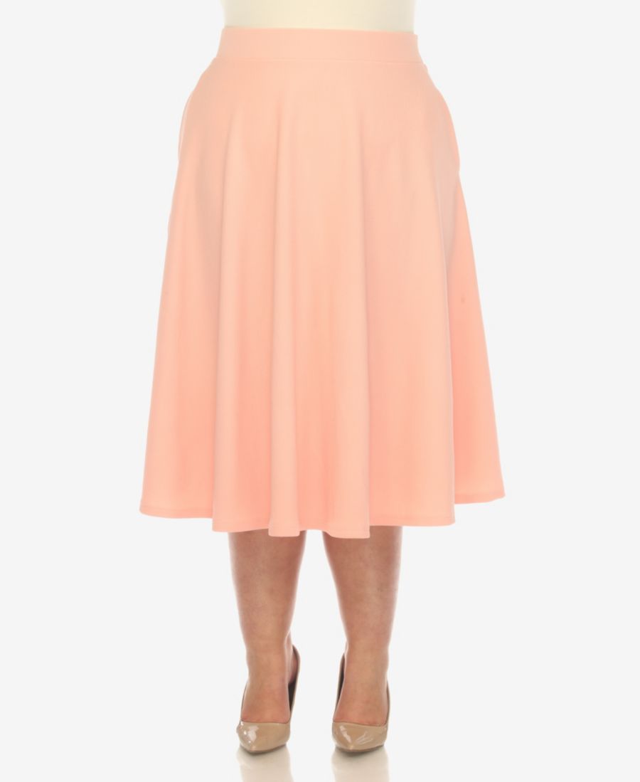 Расклешенная юбка миди больших размеров White Mark, цвет peach
Расклешенная юбка миди больших размеров White Mark, цвет peach