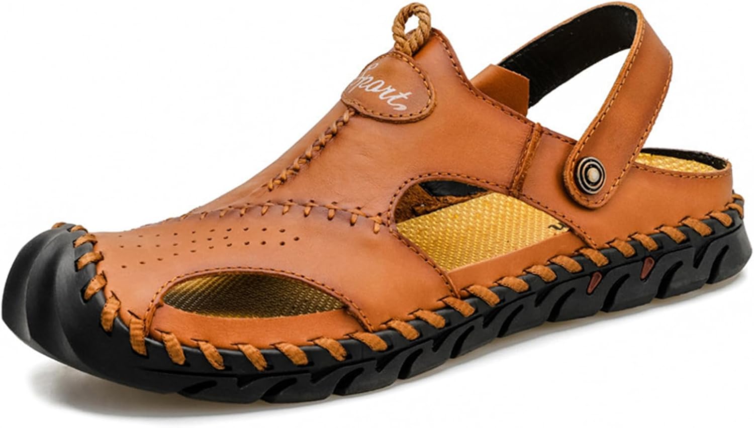 Мужские летние спортивные сандалии ETORYOOX ручной работы из кожи, с удобным закрытым носком и перфорацией, для улицы, пляжа и повседневного ношения, желтый
Мужские летние спортивные сандалии ETORYOOX ручной работы из кожи, с удобным закрытым носком и перфорацией, для улицы, пляжа и повседневного ношения, желтый