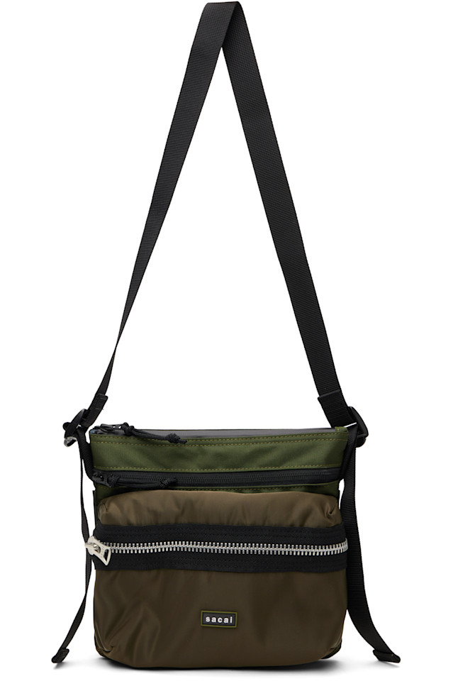 Sacai Сумка-Органайзер цвета хаки с карманом
Sacai Сумка-Органайзер цвета хаки с карманом