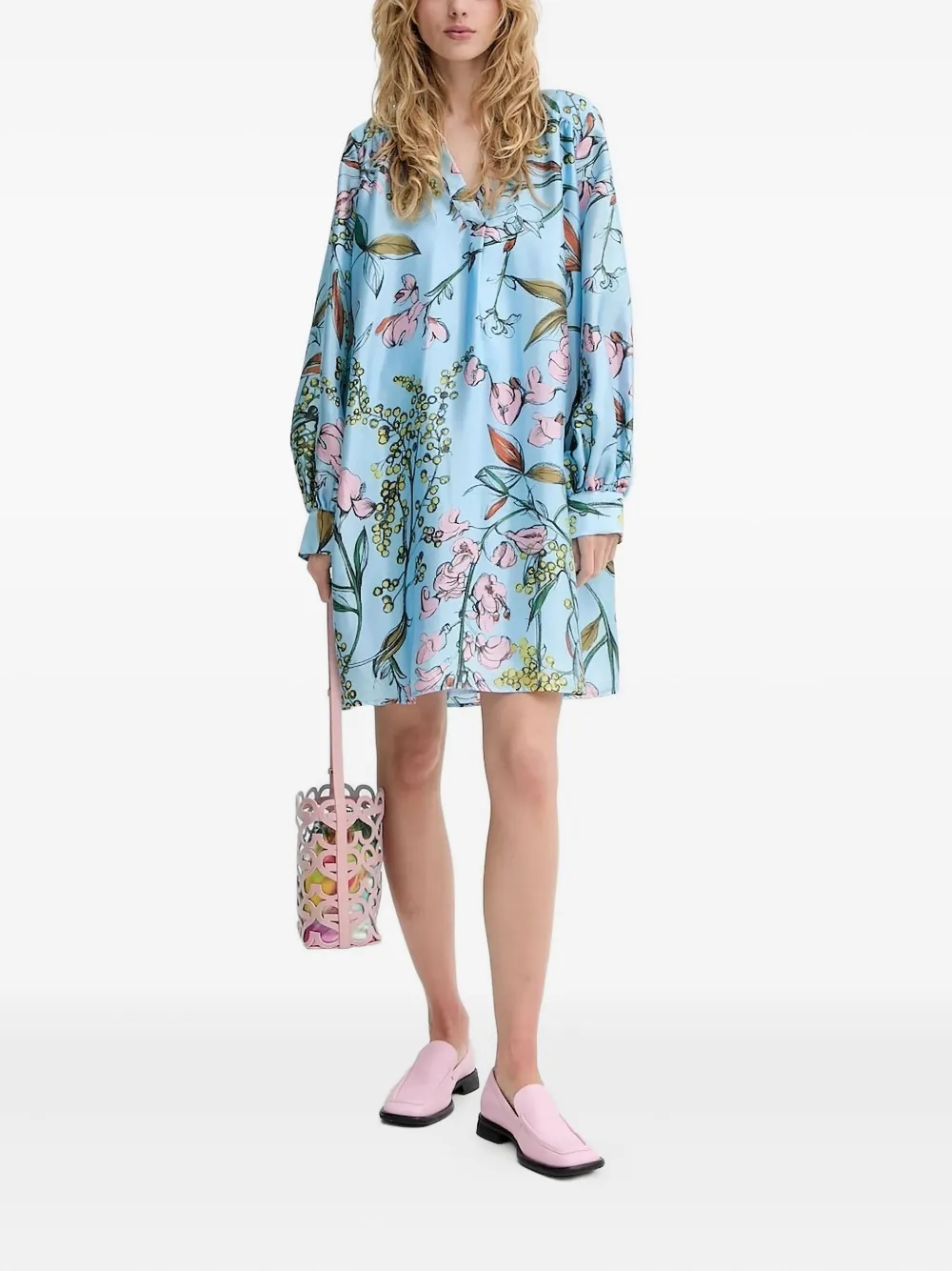 Платье мини с цветочным принтом Stine Goya, синий
Платье мини с цветочным принтом Stine Goya, синий
