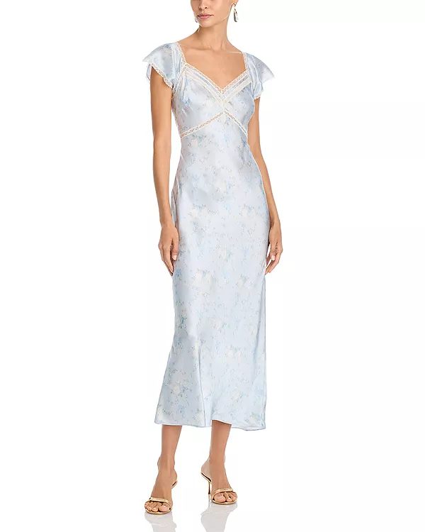 Шелковое платье Элин Loveshackfancy, синий
Шелковое платье Элин Loveshackfancy, синий