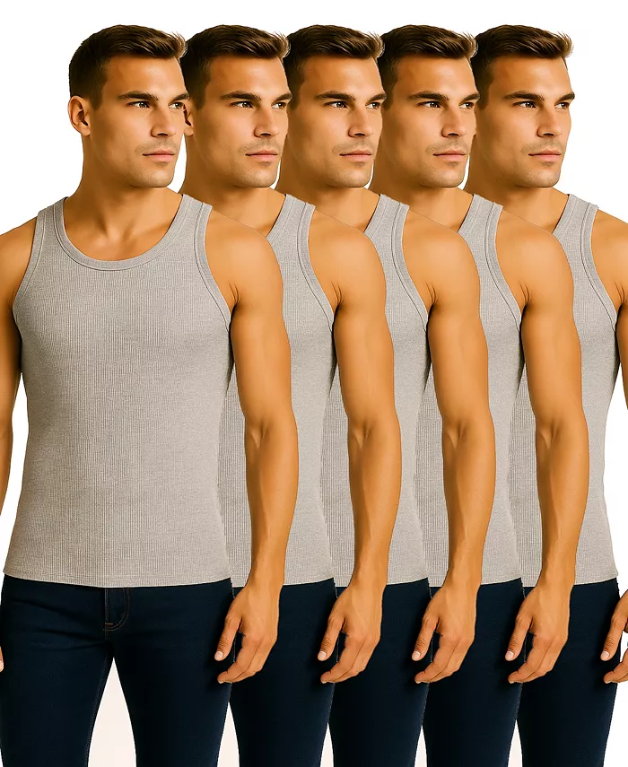 Мужская майка-топ из 5 пар толстой рубчатой ткани Galaxy By Harvic, серый
Мужская майка-топ из 5 пар толстой рубчатой ткани Galaxy By Harvic, серый