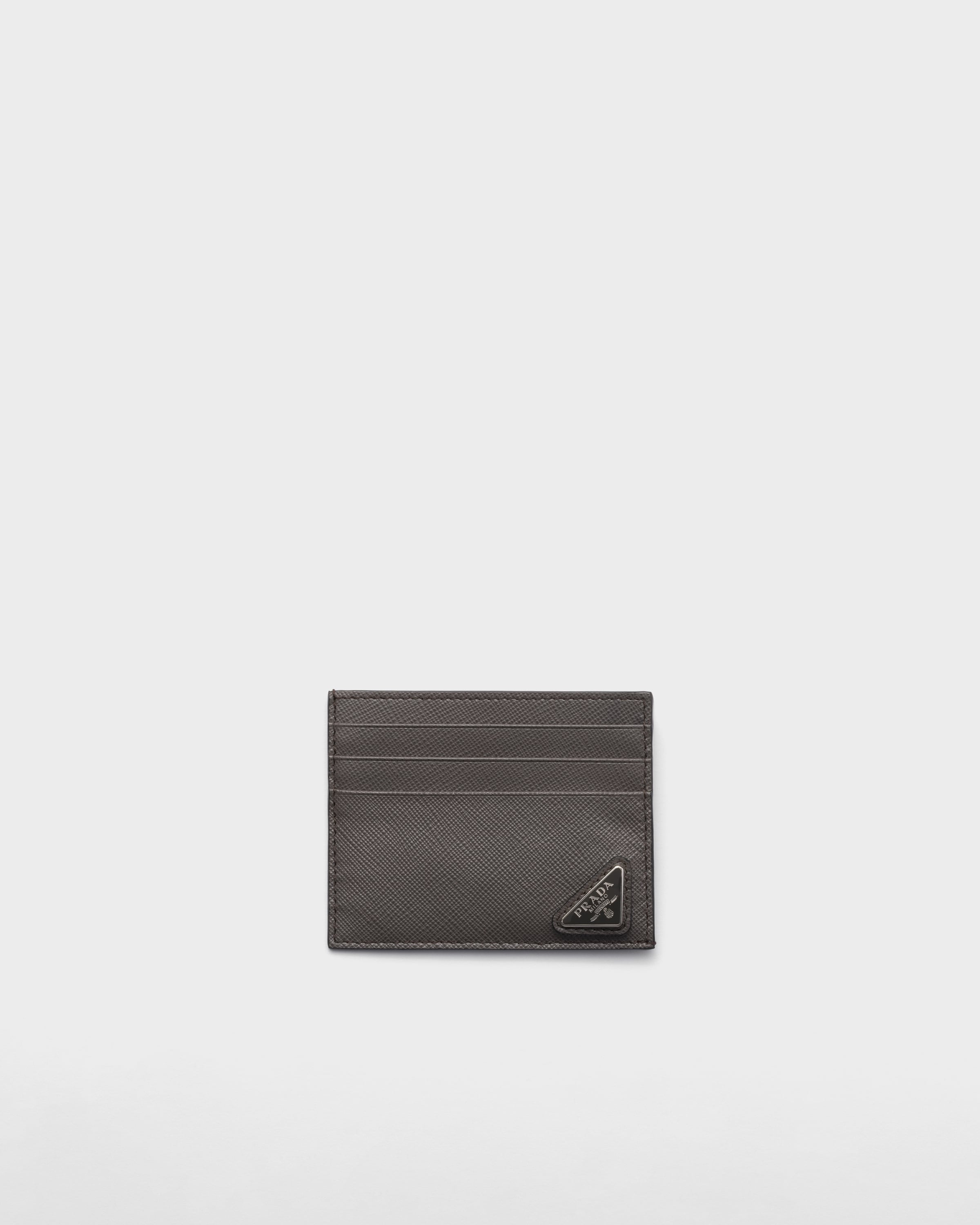 Картхолдер из кожи сафьяно Prada, серый
Картхолдер из кожи сафьяно Prada, серый