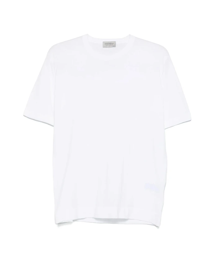 Белая футболка с круглым вырезом и короткими рукавами John Smedley, белый
Белая футболка с круглым вырезом и короткими рукавами John Smedley, белый