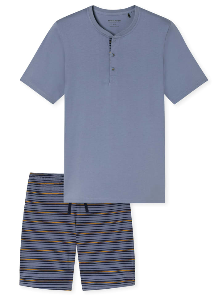 Schiesser Повседневная пижама для сна сине-серого цвета
Schiesser Повседневная пижама для сна сине-серого цвета