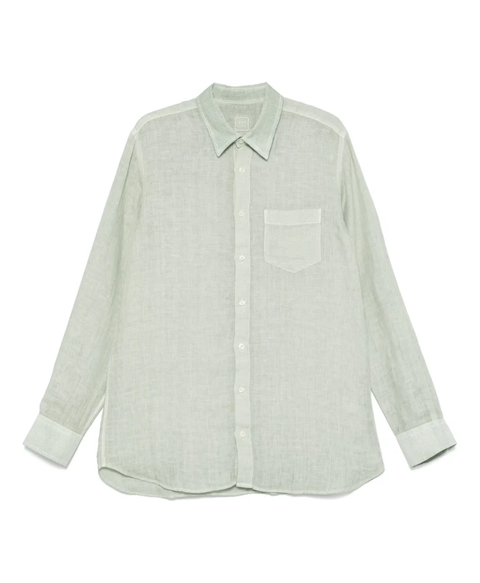 Зеленая льняная рубашка, длинные рукава, нагрудный карман 120% Lino, зеленый
Зеленая льняная рубашка, длинные рукава, нагрудный карман 120% Lino, зеленый