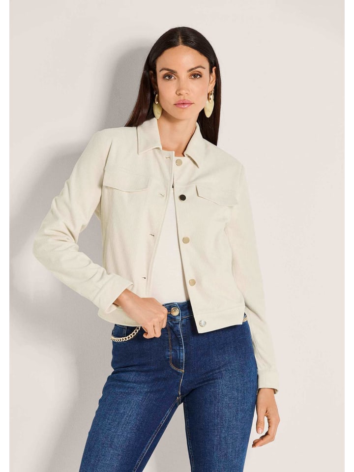 MADELEINE Короткая куртка с отложным воротником кремового цвета
MADELEINE Короткая куртка с отложным воротником кремового цвета