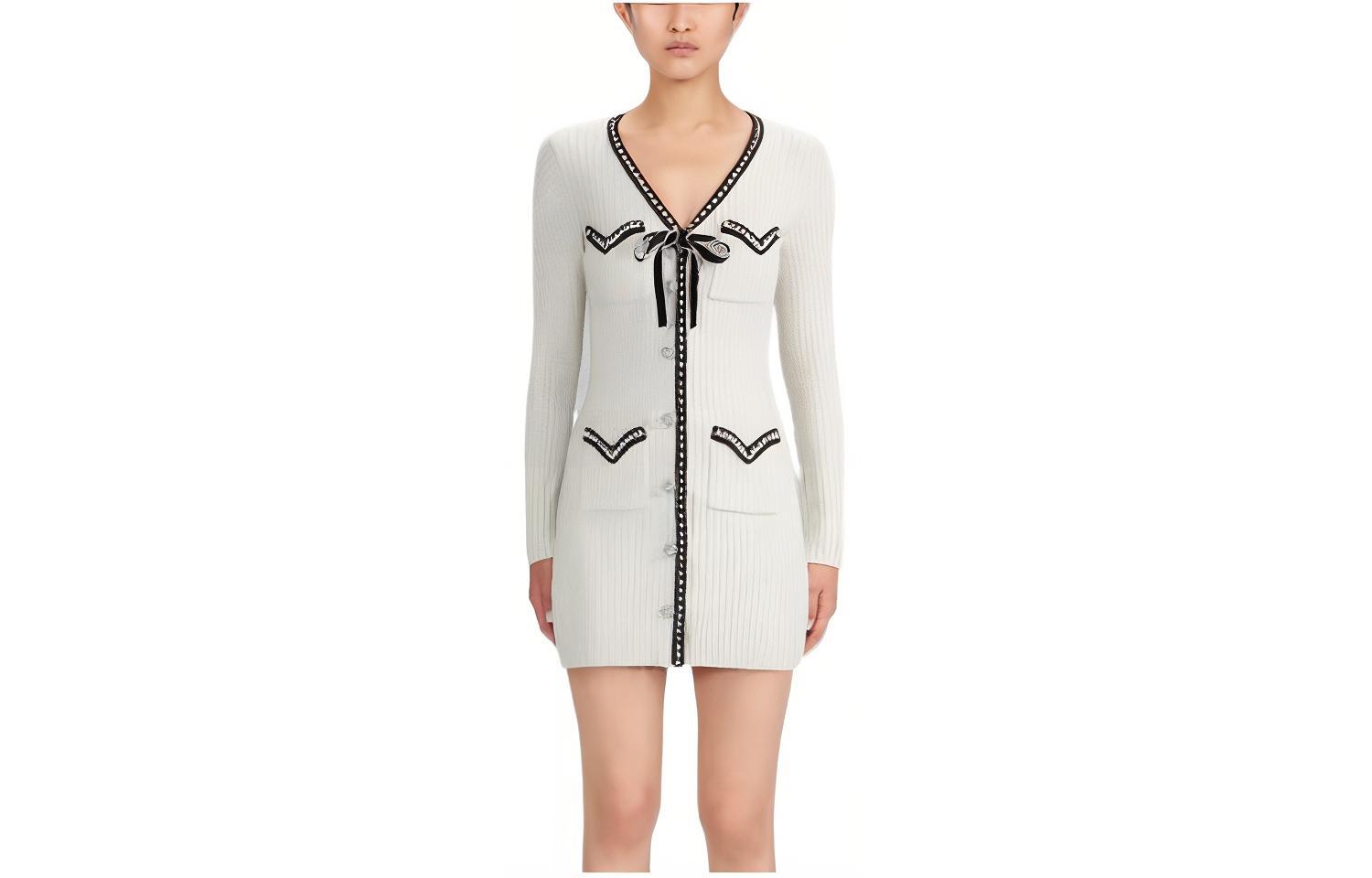 Self-portrait Платье с длинными рукавами Self portrait женское белое
Self-portrait Платье с длинными рукавами Self portrait женское белое