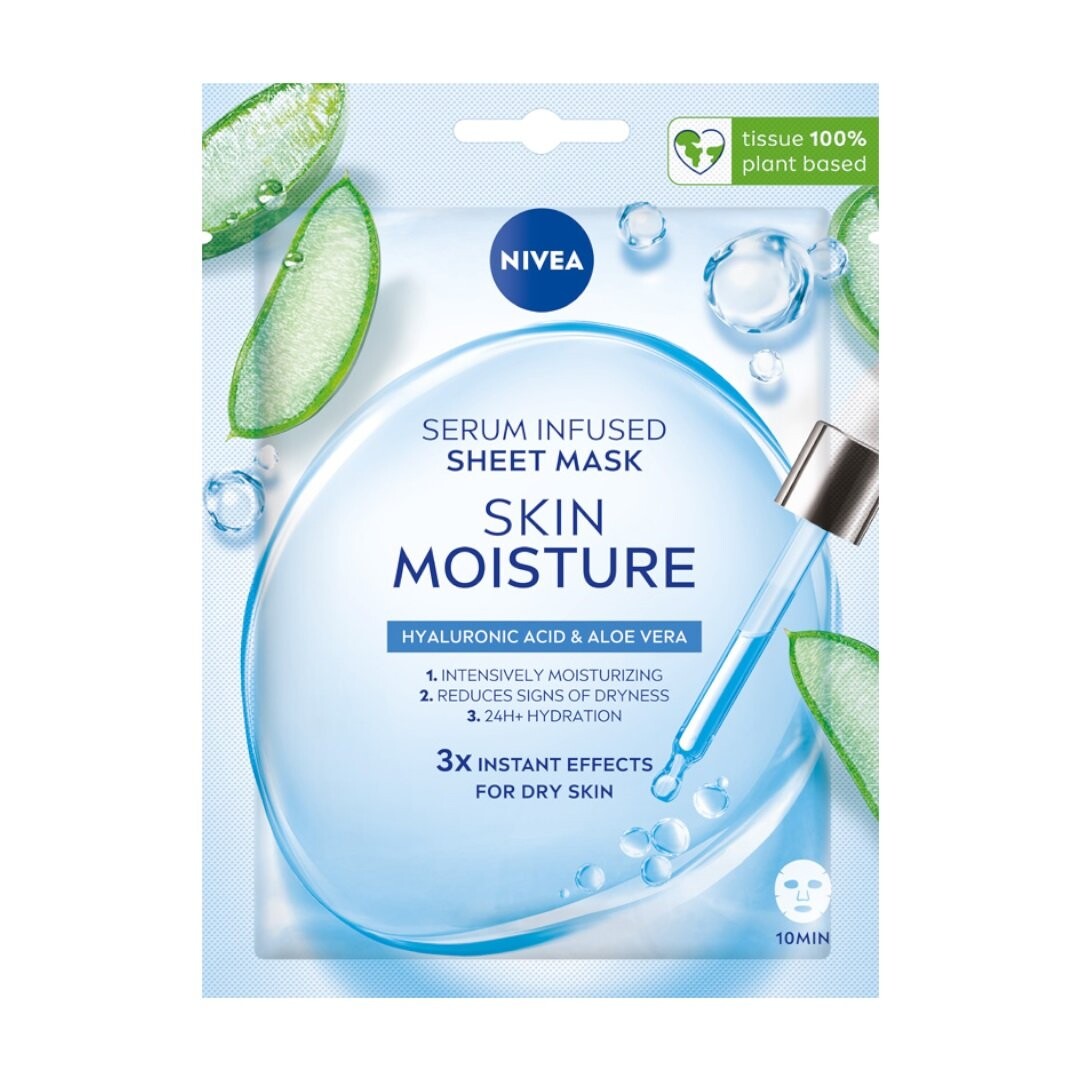 Nivea, Skin Moisture, Тканевая маска с увлажняющей сывороткой, 40мл
Nivea, Skin Moisture, Тканевая маска с увлажняющей сывороткой, 40мл