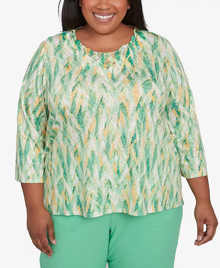 Топ размера плюс Rise & Shine с яркими фактурными штрихами и декором Alfred Dunner, мультиколор
Топ размера плюс Rise & Shine с яркими фактурными штрихами и декором Alfred Dunner, мультиколор