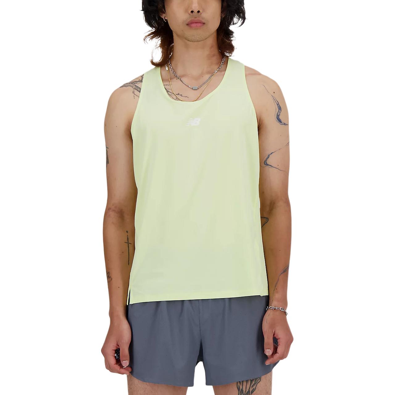 Легкая майка для бега New Balance ICEX мужская желтая
Легкая майка для бега New Balance ICEX мужская желтая