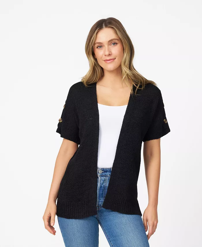Женский кардиган с открытой полой из ленточной пряжи Tape Yarn Knit Cable & Gauge, черный
Женский кардиган с открытой полой из ленточной пряжи Tape Yarn Knit Cable & Gauge, черный