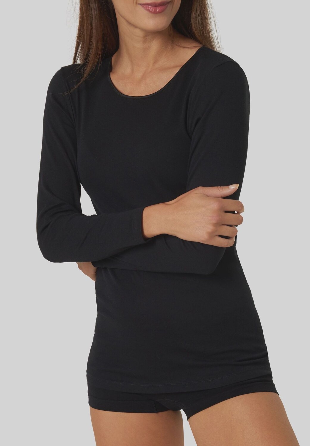 Рубашка Noblesse с длинными рукавами, круглым вырезом, однотонная, женская mey, черный
Рубашка Noblesse с длинными рукавами, круглым вырезом, однотонная, женская mey, черный