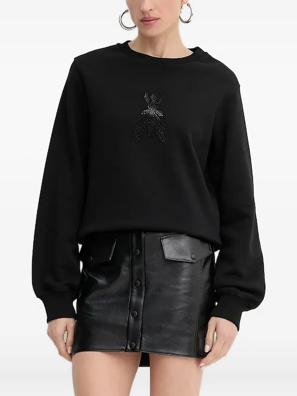 Толстовка, украшенная кристаллами Patrizia Pepe, черный
Толстовка, украшенная кристаллами Patrizia Pepe, черный