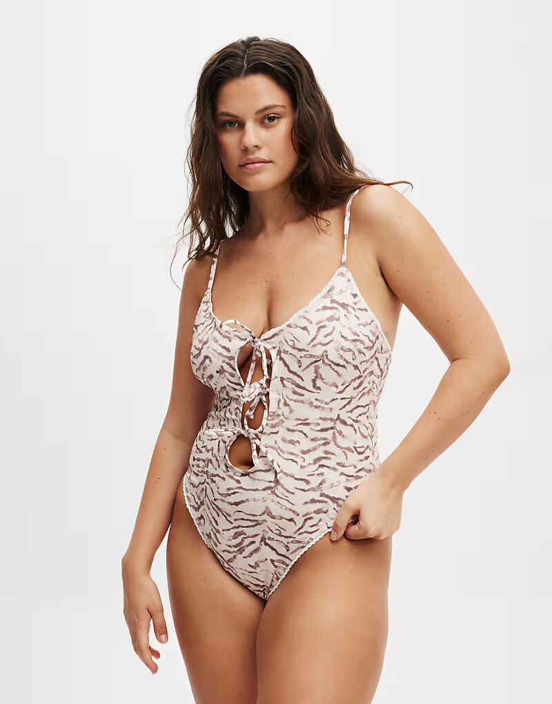 Cotton:On с завязками спереди, цельный бразильский купальник цвета «кремовый»
Cotton:On с завязками спереди, цельный бразильский купальник цвета «кремовый»