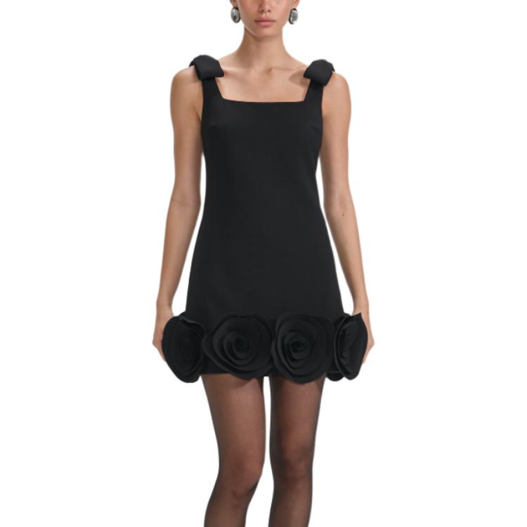 Мини-платье с цветочной аппликацией Self-portrait, черный
Мини-платье с цветочной аппликацией Self-portrait, черный
