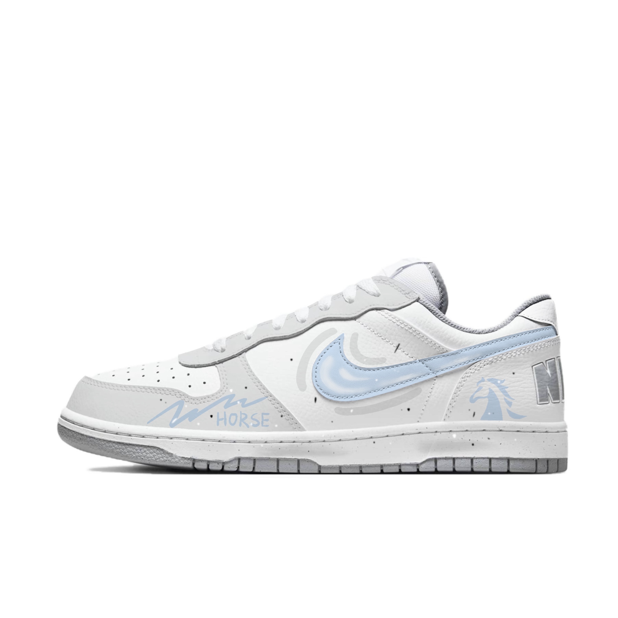 Nike Кроссовки для скейтбординга Big Galloping With The Clouds, устойчивые к истиранию, дышащие, низкие, мужские, бело-синие
Nike Кроссовки для скейтбординга Big Galloping With The Clouds, устойчивые к истиранию, дышащие, низкие, мужские, бело-синие