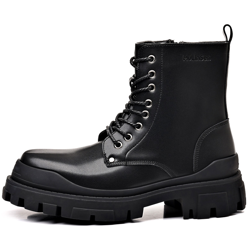 Mulinsen Короткие мужские ботинки Martin до середины голени, черные
Mulinsen Короткие мужские ботинки Martin до середины голени, черные