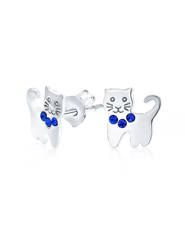 Серьги-Гвоздики в виде хрустальных кошек из стерлингового серебра Bling Jewelry, blue
Серьги-Гвоздики в виде хрустальных кошек из стерлингового серебра Bling Jewelry, blue