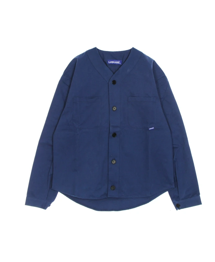 Синяя рубашка с длинными рукавами и V-образным вырезом Usual, синий
Синяя рубашка с длинными рукавами и V-образным вырезом Usual, синий