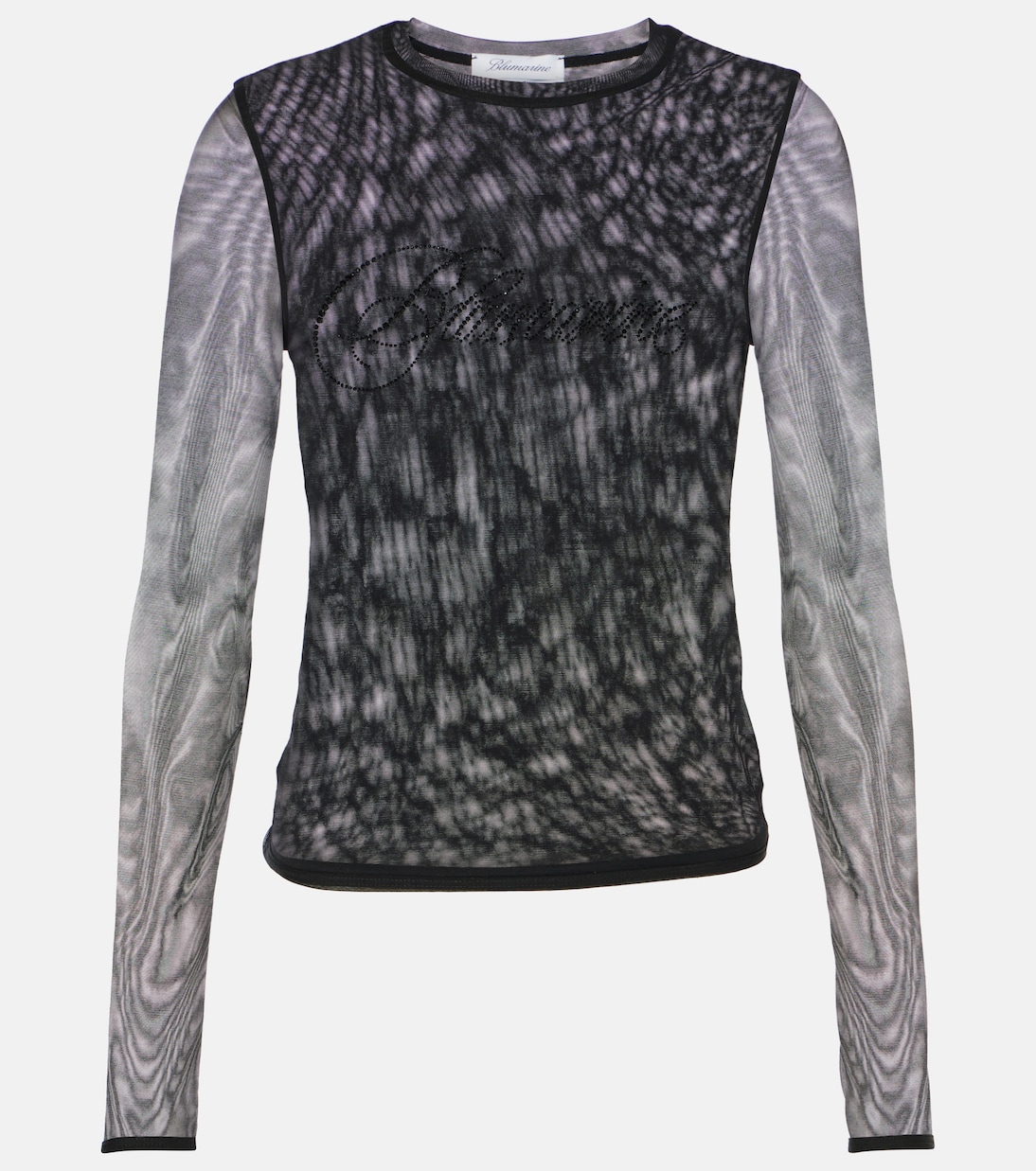 Футболка с логотипом и отделкой из тюля Blumarine, черный
Футболка с логотипом и отделкой из тюля Blumarine, черный