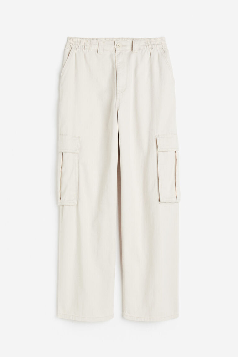 Саржевые брюки карго H&M, бежевый
Саржевые брюки карго H&M, бежевый