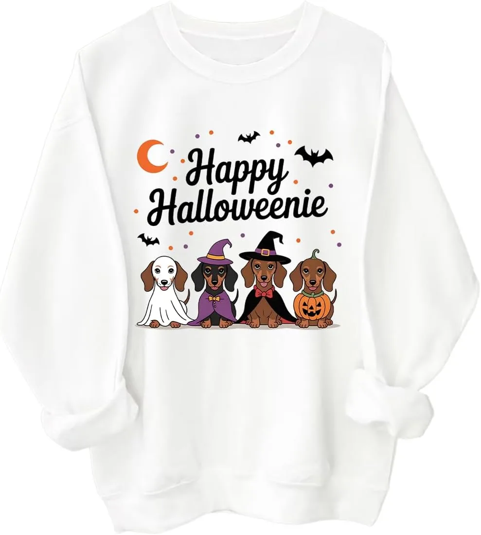 Толстовка с принтом таксы Happy Halloweenie
Толстовка с принтом таксы Happy Halloweenie