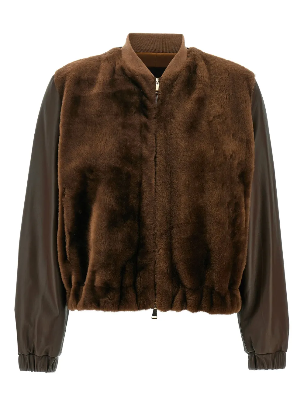 Кожаная меховая куртка-бомбер Fabiana Filippi, коричневый
Кожаная меховая куртка-бомбер Fabiana Filippi, коричневый