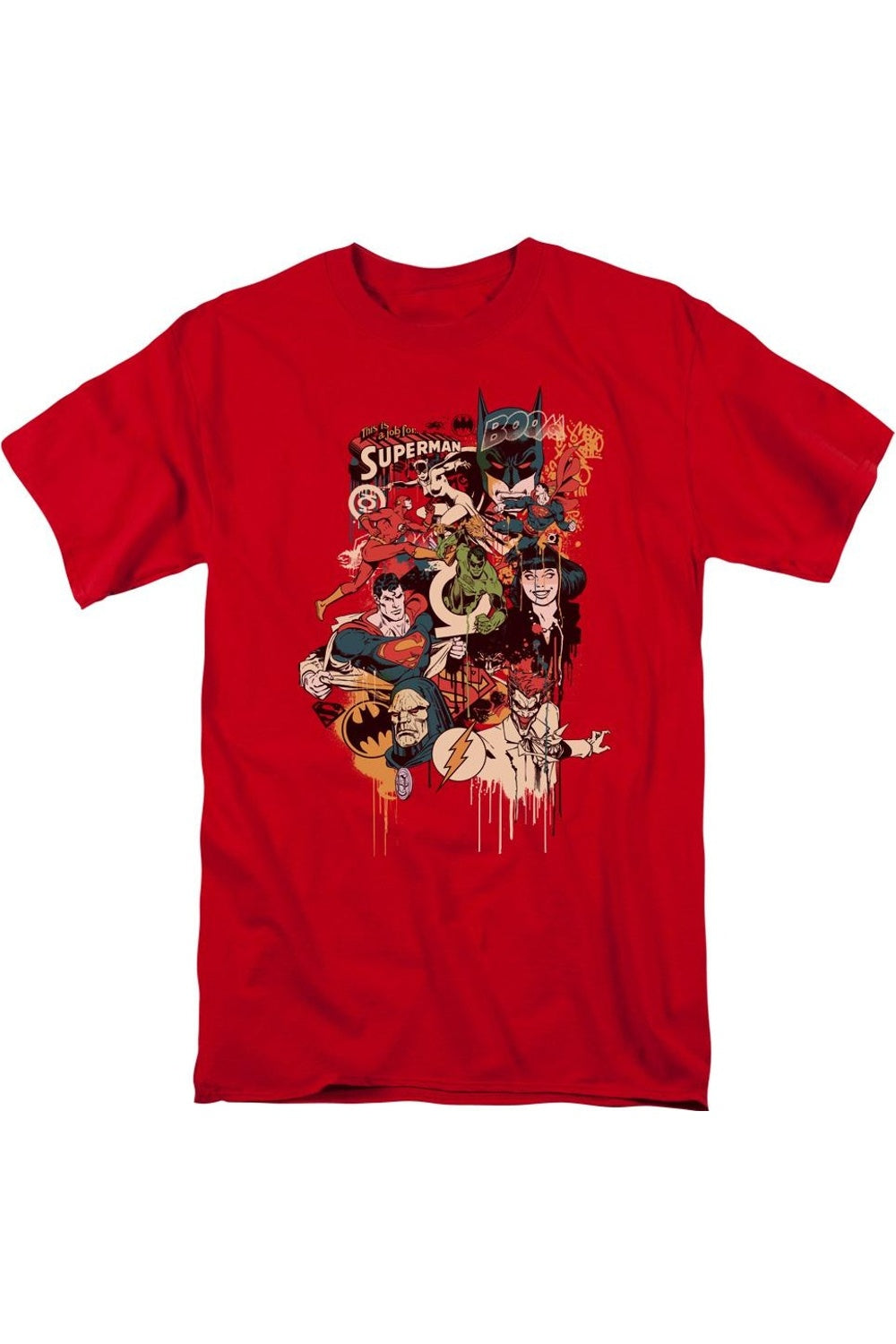 Футболка с коротким рукавом для взрослых с персонажами DC Comics Dripping Gildan, красный
Футболка с коротким рукавом для взрослых с персонажами DC Comics Dripping Gildan, красный