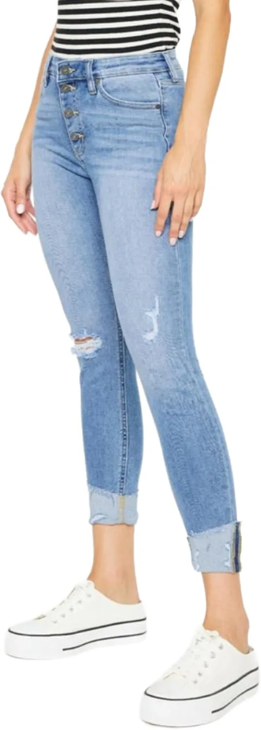 Женские джинсы Casual Trendy Cat's Whiskers потертые скинни укороченные светлые голубые на пуговицах Yanhoo
Женские джинсы Casual Trendy Cat's Whiskers потертые скинни укороченные светлые голубые на пуговицах Yanhoo