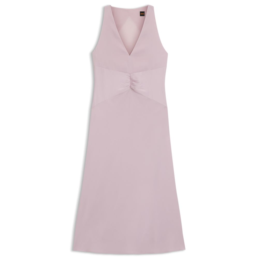 Платье из жатого атласа со сборками на лифе BOSS, светло-фиолетовый
Платье из жатого атласа со сборками на лифе BOSS, светло-фиолетовый