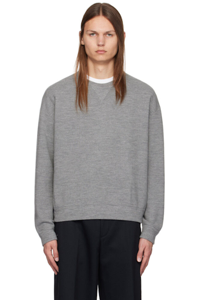 Серый свитер с круглым вырезом Solid Homme
Серый свитер с круглым вырезом Solid Homme