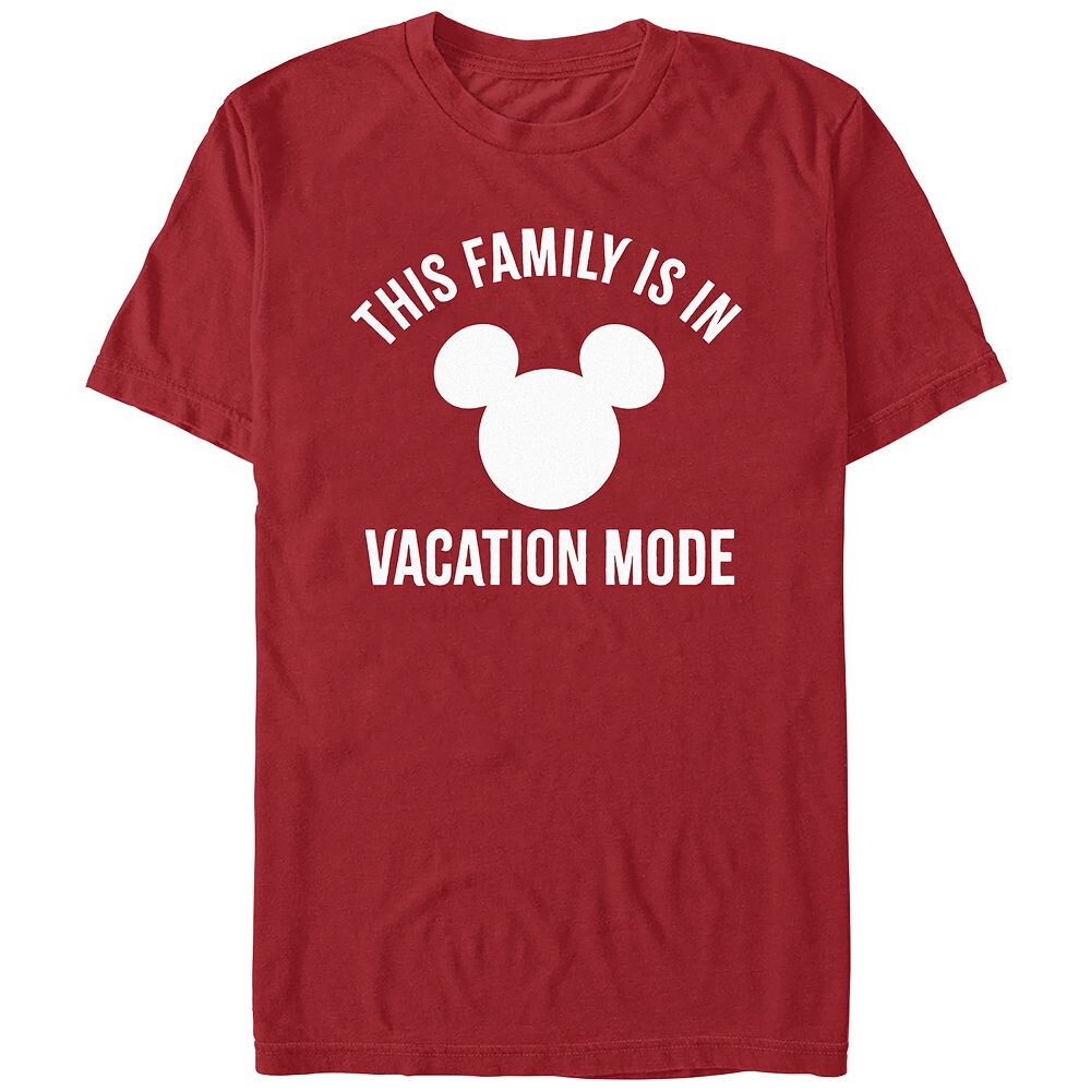 Мужская футболка Disney's This Family Is In Vacation Mode с логотипом Микки Хэда Licensed Character, цвет Cardinal
Мужская футболка Disney's This Family Is In Vacation Mode с логотипом Микки Хэда Licensed Character, цвет Cardinal