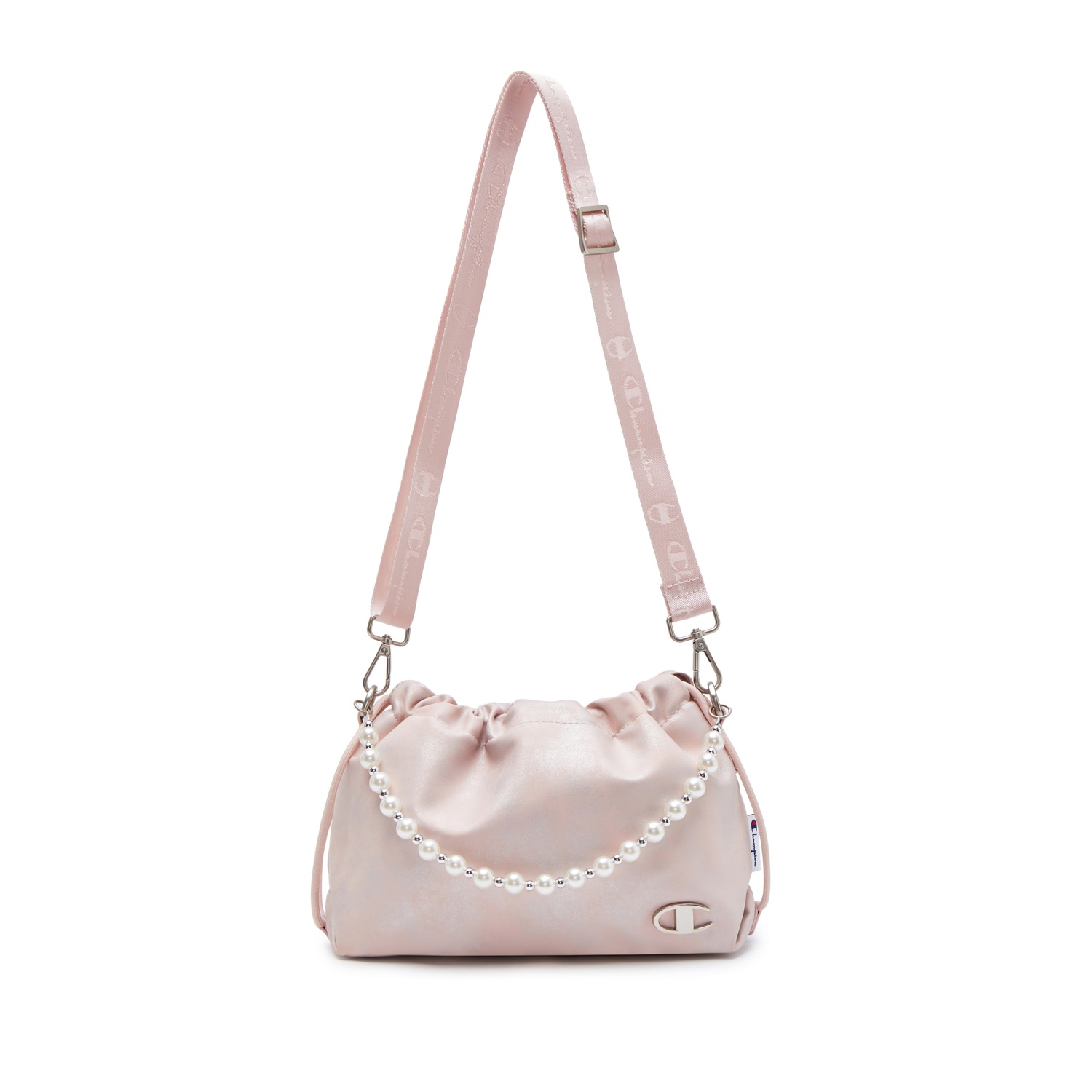 Champion Вязаная сумка через плечо малого размера унисекс черная выцветшая розовая серебристо-белая, Washed Pink