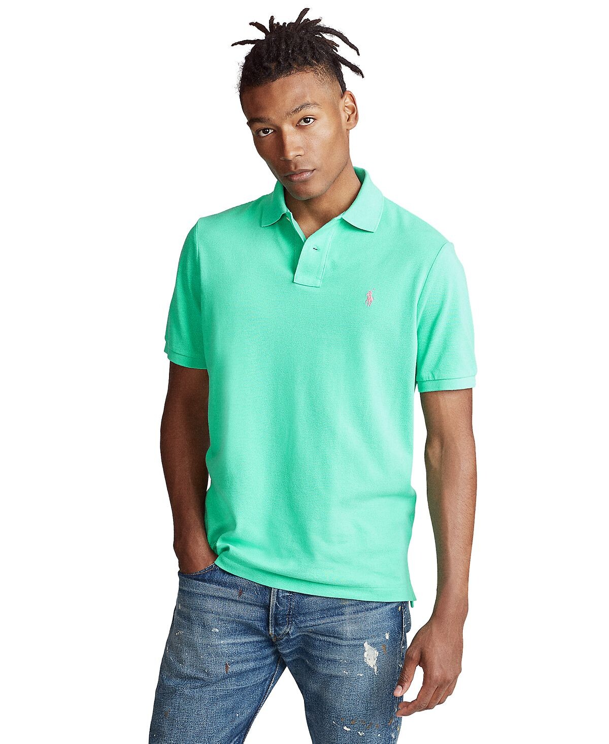 Мужская футболка-поло slim fit из сетчатой ткани на заказ Polo Ralph Lauren, мульти
Мужская футболка-поло slim fit из сетчатой ткани на заказ Polo Ralph Lauren, мульти