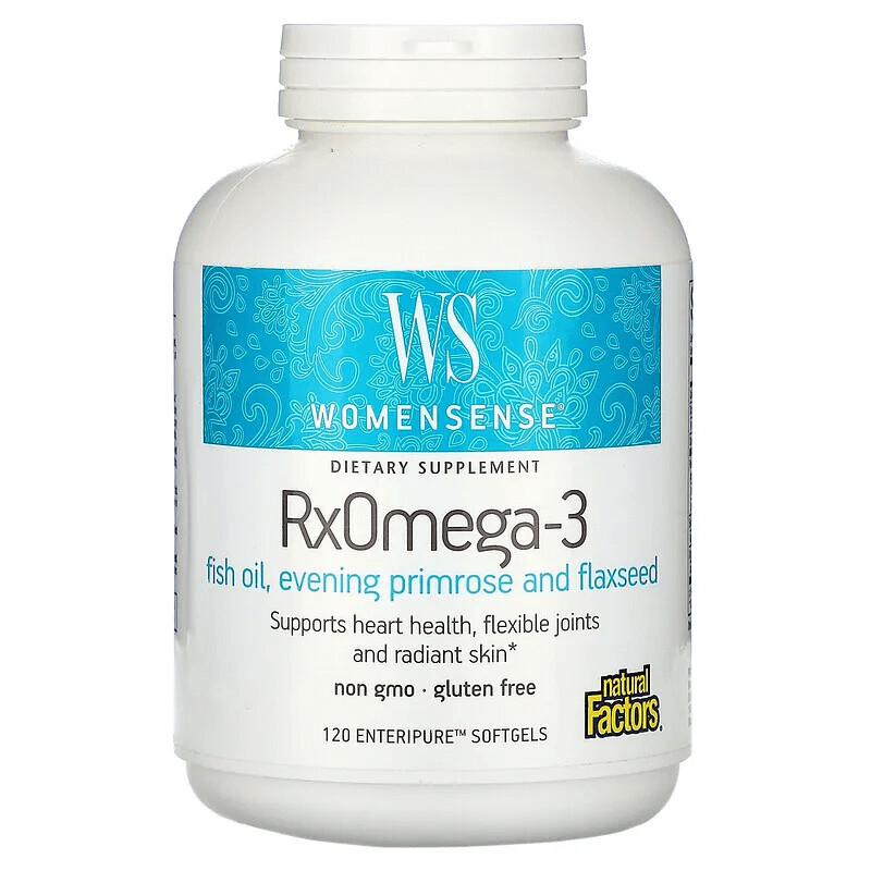 Омега 3 Natural Factors Enteripure WomenSense, RxOmega-3, 120 мягких капсул
Омега 3 Natural Factors Enteripure WomenSense, RxOmega-3, 120 мягких капсул