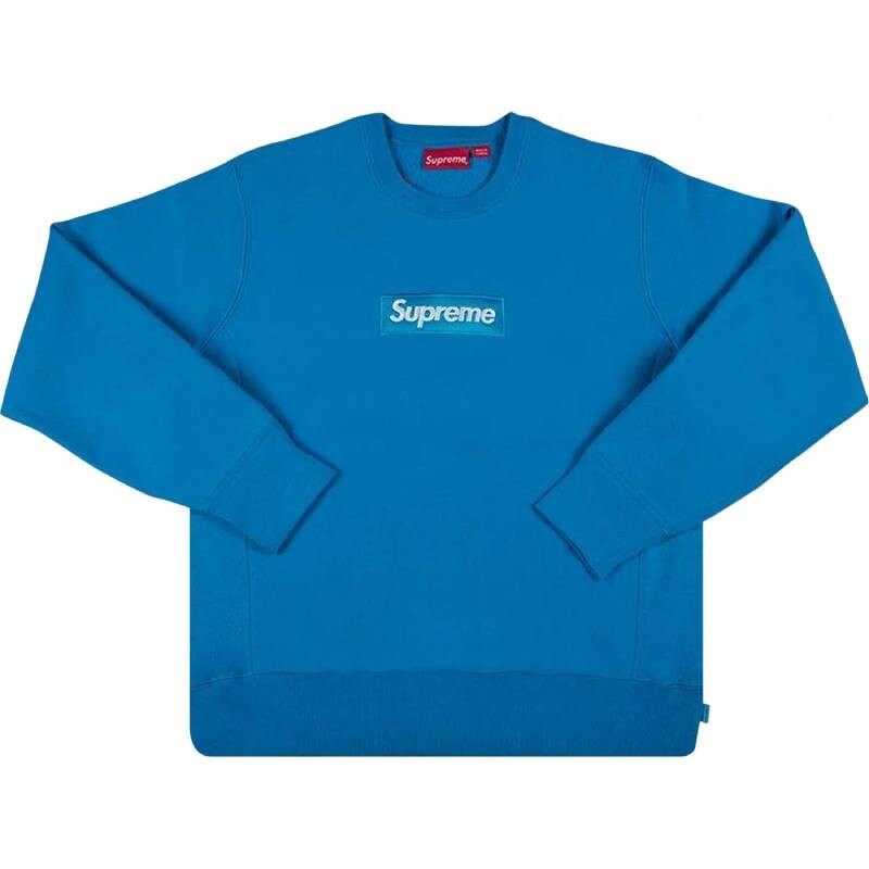 Свитшот Supreme Box Logo Crewneck, синий 
Свитшот Supreme Box Logo Crewneck, синий