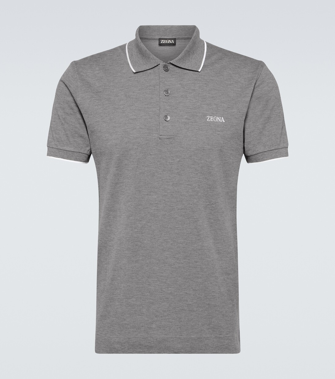 Рубашка-поло из смесового хлопка с логотипом Zegna, серый
Рубашка-поло из смесового хлопка с логотипом Zegna, серый
