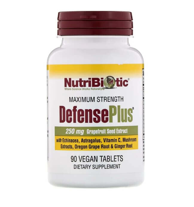 DefensePlus, максимальная сила, 90 веганских таблеток, NutriBiotic
DefensePlus, максимальная сила, 90 веганских таблеток, NutriBiotic