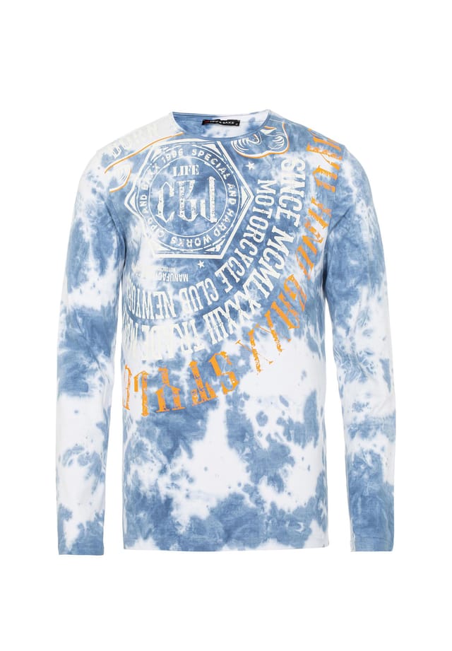 Рубашка с длинными рукавами и модным принтом спереди. Cipo & Baxx, синий
Рубашка с длинными рукавами и модным принтом спереди. Cipo & Baxx, синий