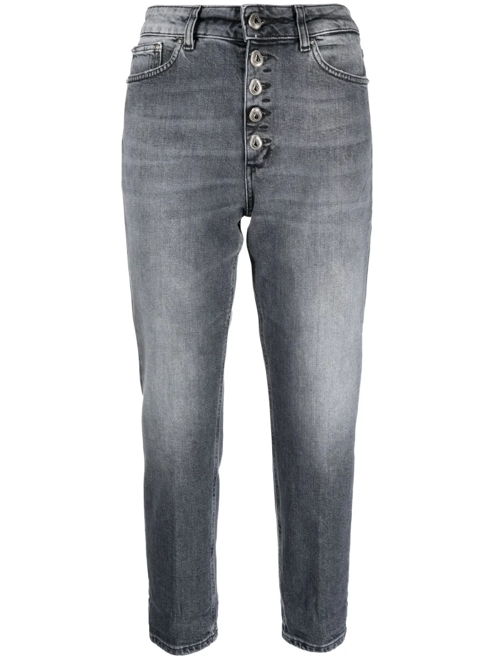 Укороченные джинсы с нашивкой-логотипом DONDUP, черный 
Укороченные джинсы с нашивкой-логотипом DONDUP, черный