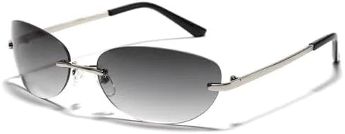 Женские солнцезащитные очки без оправы, модные овальные солнцезащитные очки с обтекаемой формой, прозрачные очки с градиентным переходом цвета MTZJH, Grey
Женские солнцезащитные очки без оправы, модные овальные солнцезащитные очки с обтекаемой формой, прозрачные очки с градиентным переходом цвета MTZJH, Grey